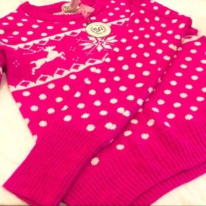 Hot pink ugly Christmas sweater